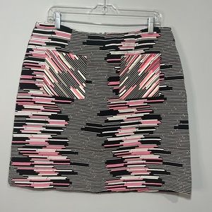 Anthropologie Weston Wear Geo Stripe Mini Skirt